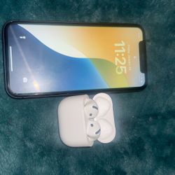 Black iPhone 11 & Airpod Gen 4