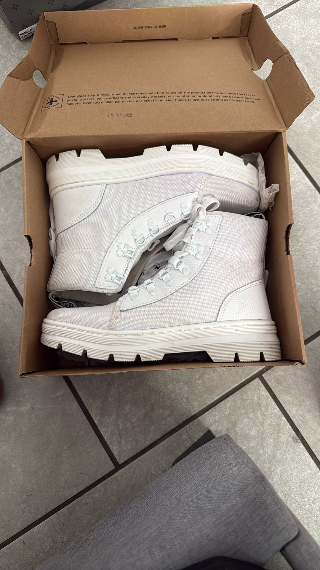 Dr. Martens White Combat Boots