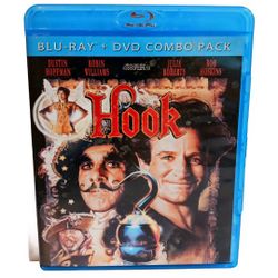 Hook: Blu-ray +  DVD 1991 Dustin Hoffman, Robin Williams Spielberg Like New
