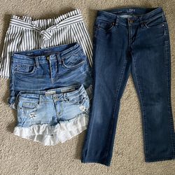 A Pair Of jeans And 3 Pairs Short. 