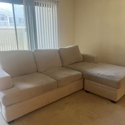 Large Sectional Sofa Beige - FREE