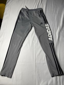 Adidas Youth Track Pants Gray 3 Stripe Joggers Size M 11-12Y