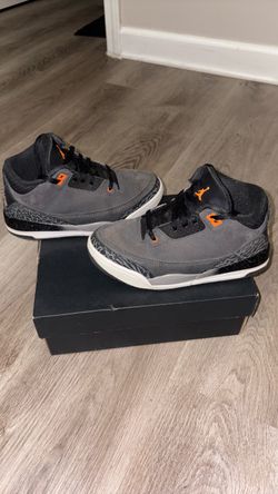 Air Jordan 3 Grey Orange Sneakers