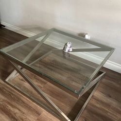 Glass center table