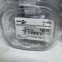 22 Packs Steel Sash Window Glazing Clips 50ct. $5 Takes All. Must Pickup