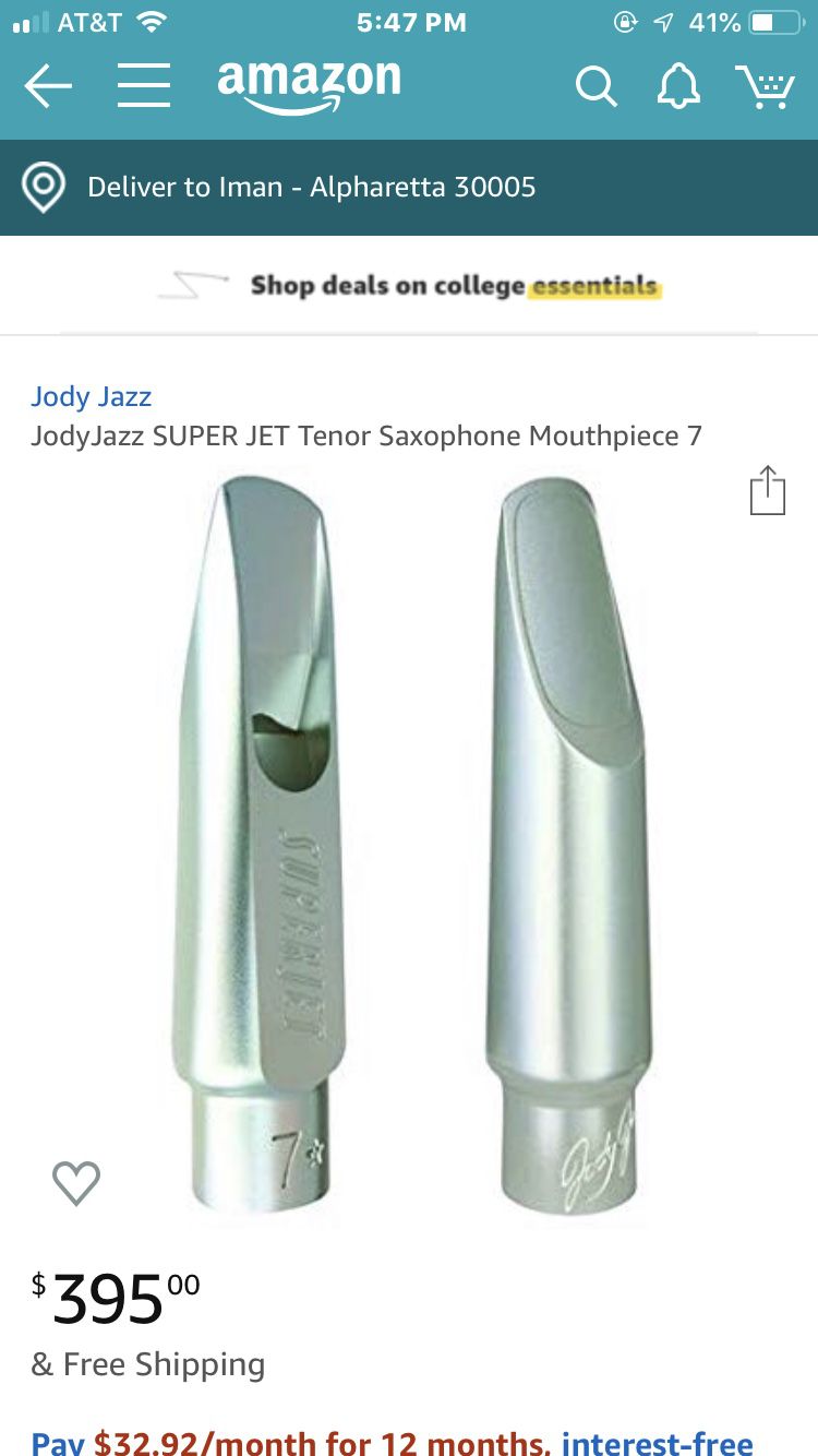 Mouthpiece Jody jaz super jet