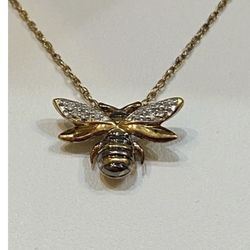 Gold and Silver Bee Necklace