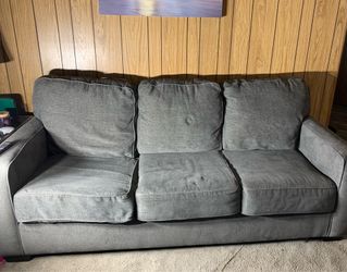 Blue Sofa Couch + Matching Love Seats