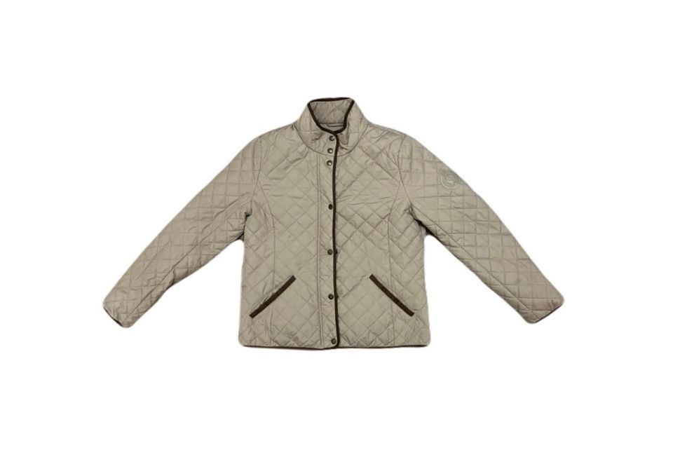 Ralph Lauren Diamond Quilted Jacket Faux Leather  Size M Women's