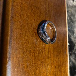 Men’s Sterling Silver Diamond Pinky Ring 