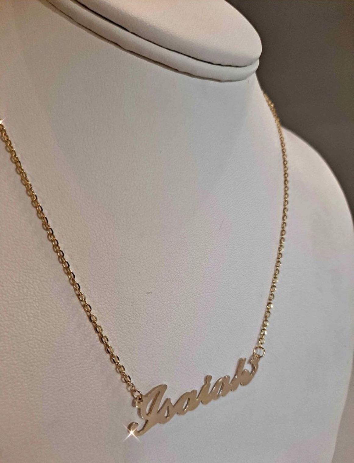 14k Cadenas Personalizadas / Custom Name Necklace  Shoes