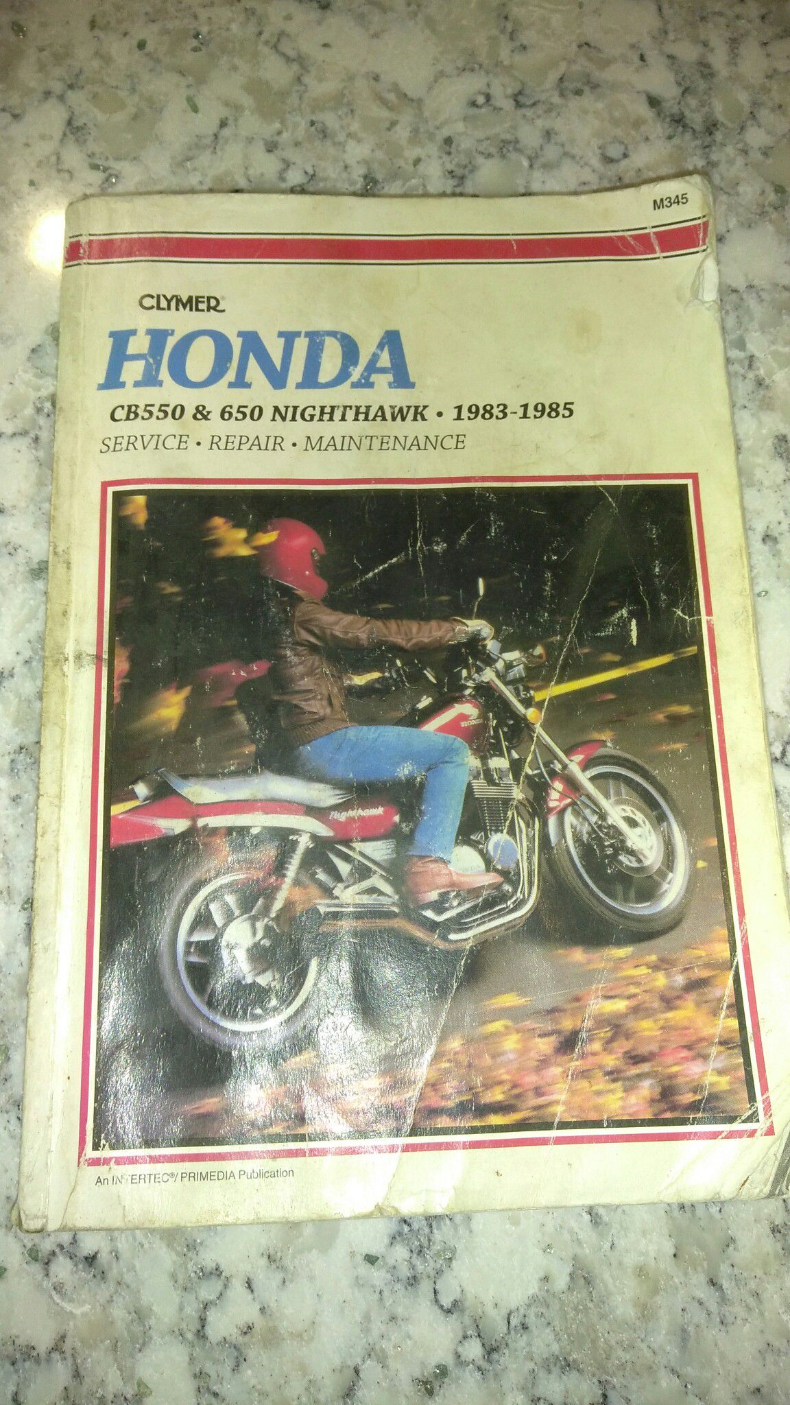 Honda motorcycle's Clymer manual.