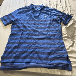 Polo Ralph Lauren Shirt Mens XL Striped Blue And Black Polo