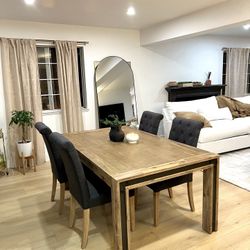 Modern Rustic Dining Table & Chairs 