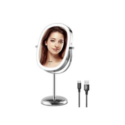 9” Lighted Makeup Mirror with 7X Magnification (New in Box)
