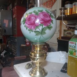 Hurricane Lamp Hand Painted