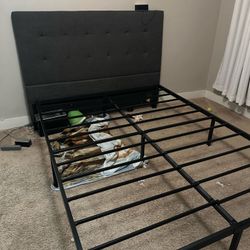 Sturdy Queen Metal Bedframe