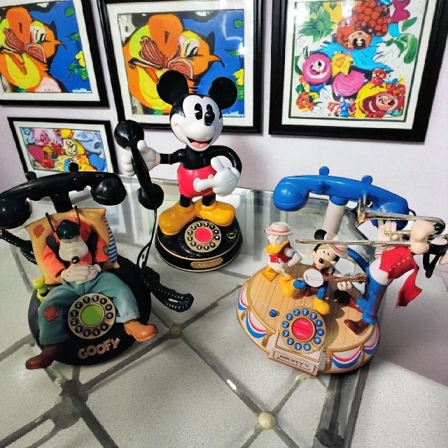 Antique Mickey Mouse Goofy Phones