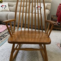 S Bent&Bros Wooden Rocking Chair 