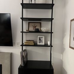 CB2 Stairway Black Cabinet