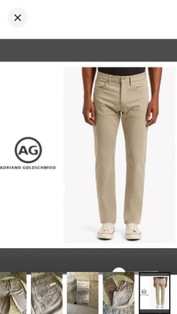 AG Lochlan Trouser relaxed straight chino pant in dark khaki