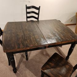 Wood Table W/ 4 Chairs