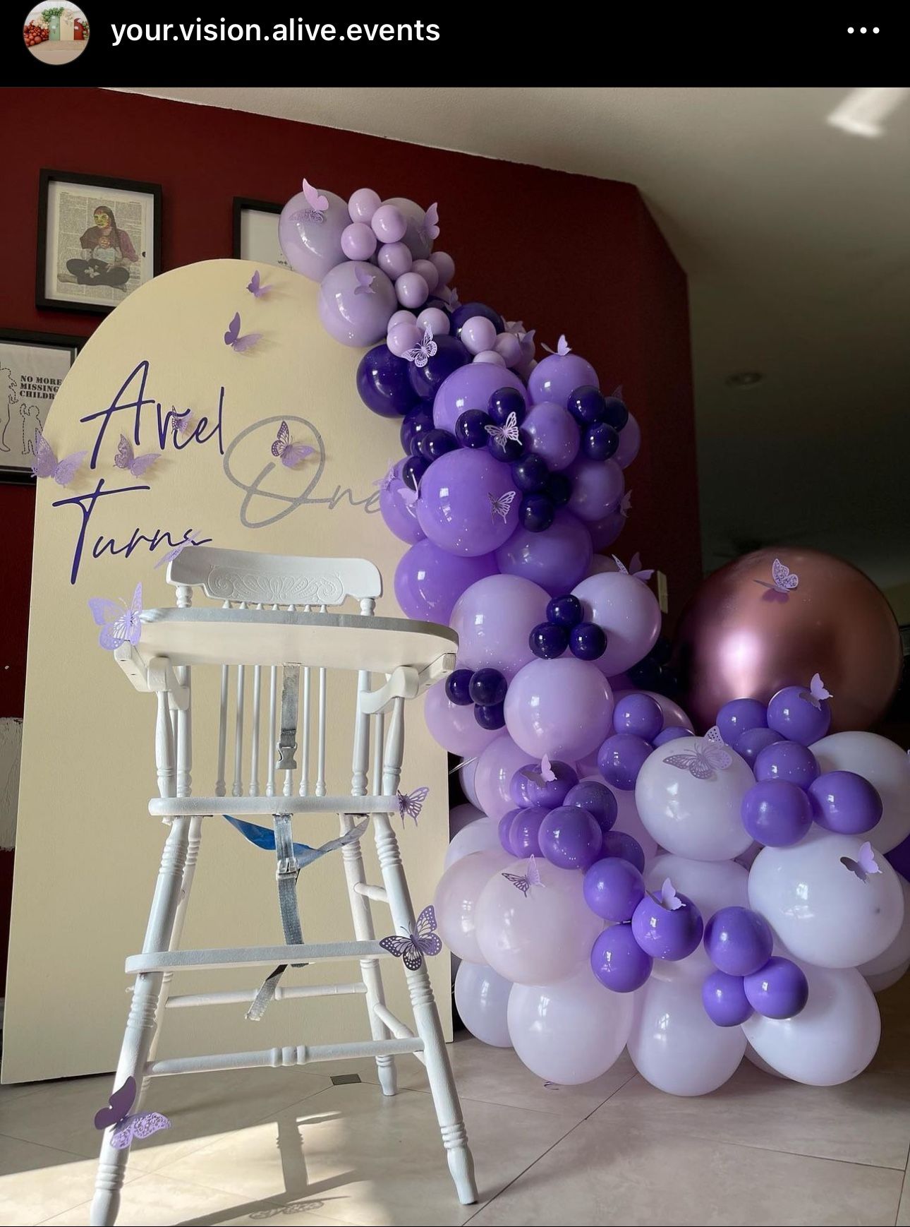 Butterflies, Backdrop, Balloons 