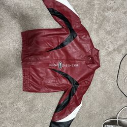 Red Racer Leather Jacket 