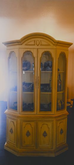 Antique shelving unit.