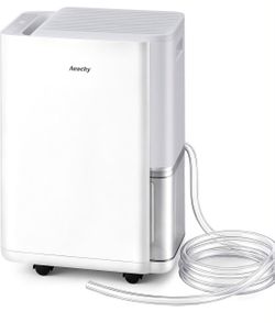 AEOCKY 2800 Sq.Ft Dehumidifier with Drain Hose,40 Pint/D Compressor Dehumidifier for Home, Bathroom, Bedroom, Basement, 0.5 Gallon Water Tank Capacity
