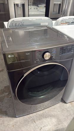 LG ThinQ Front Load Dryer Graphite Steel