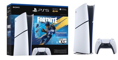 PlayStation 5 Digital Edition 825GB Fortnite Flowering Chaos Bundle, White