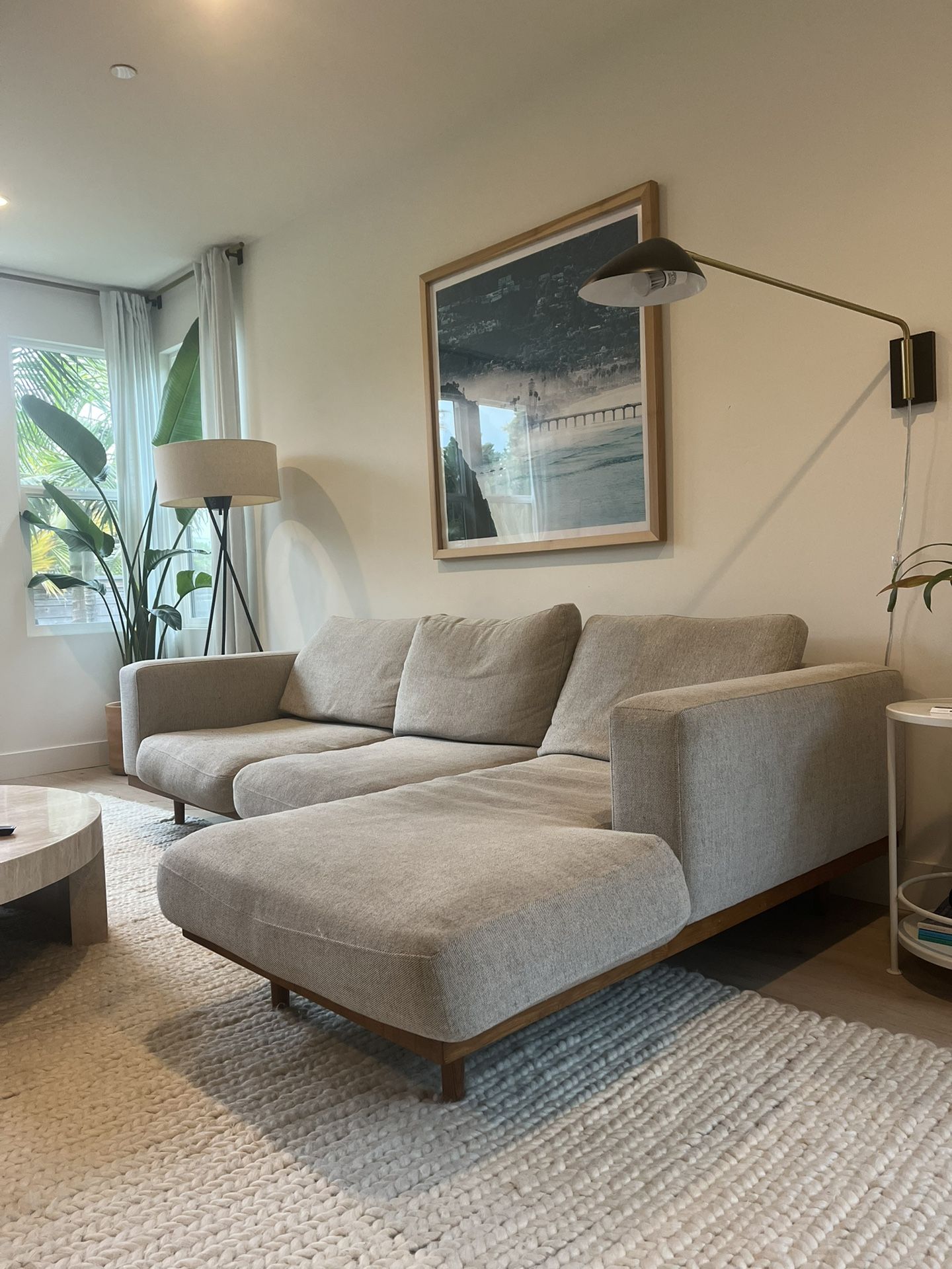 West Elm Newport Sectional Sofa - Gray