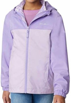 Eddie Bauer Girls Purple Lightweight Jacket Youth Large With Detachable Lining