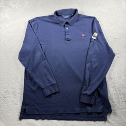 Polo Golf Ralph Lauren Shirt Men's XL Navy Blue Button Up Long Sleeve #3A