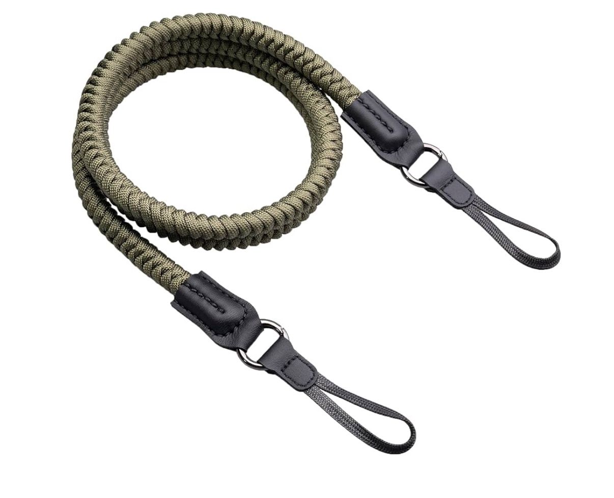 VKO Camera Strap,Quick Release Camera Shoulder Strap,Paracord Woven Portable Camera Neck Strap, for SLR DSLR Digital Mirrorless Camera(Green)