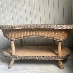Funky Wicker Table - Great for Outdoors/Casual Space