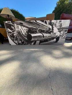 Large Motorcycle Canvas Wall Art Print