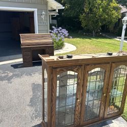 FREE FURNITURE DESK CHINA HUTCH CABINET 