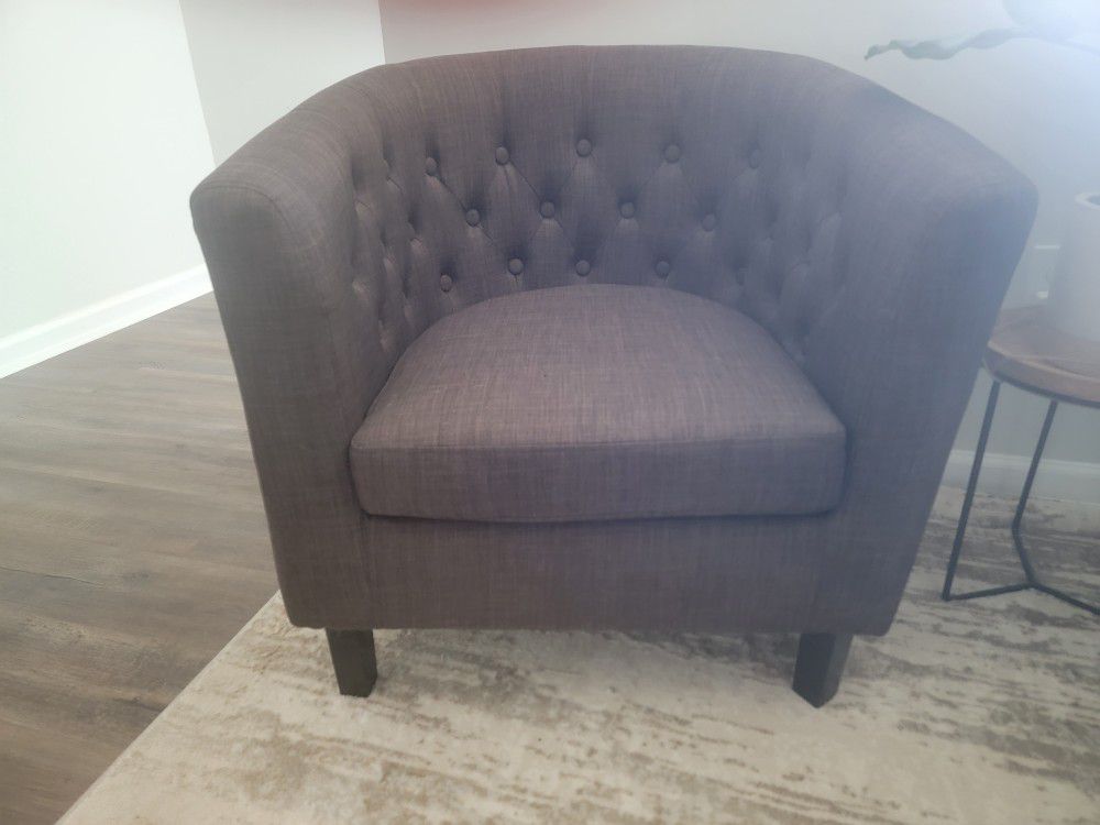 Modern Accent Barrel Chair - Brown - Never Used