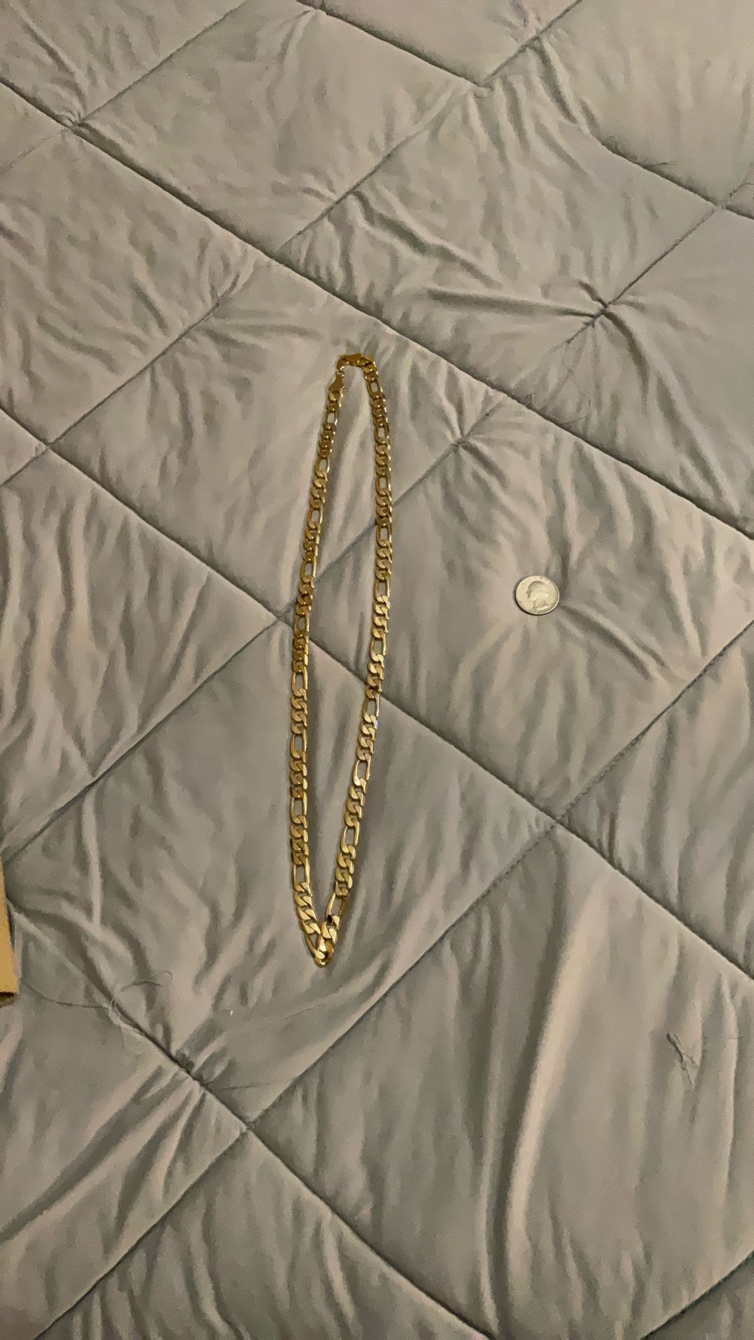 30” Gold Plated Figaro Chain