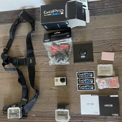 GoPro Hero3 White Edition Camera + Head Strap + Mounts (New) | Full Bundle for Beginners