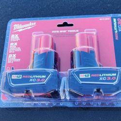 2 Pack Milwaukee REDLITHIUM XC 3.0