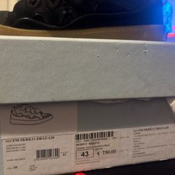 LANVIN LEATHER CURB SNEAKERS