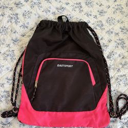 Eastsport Mesh Sling Overlay Pink and green Eastpole backpack