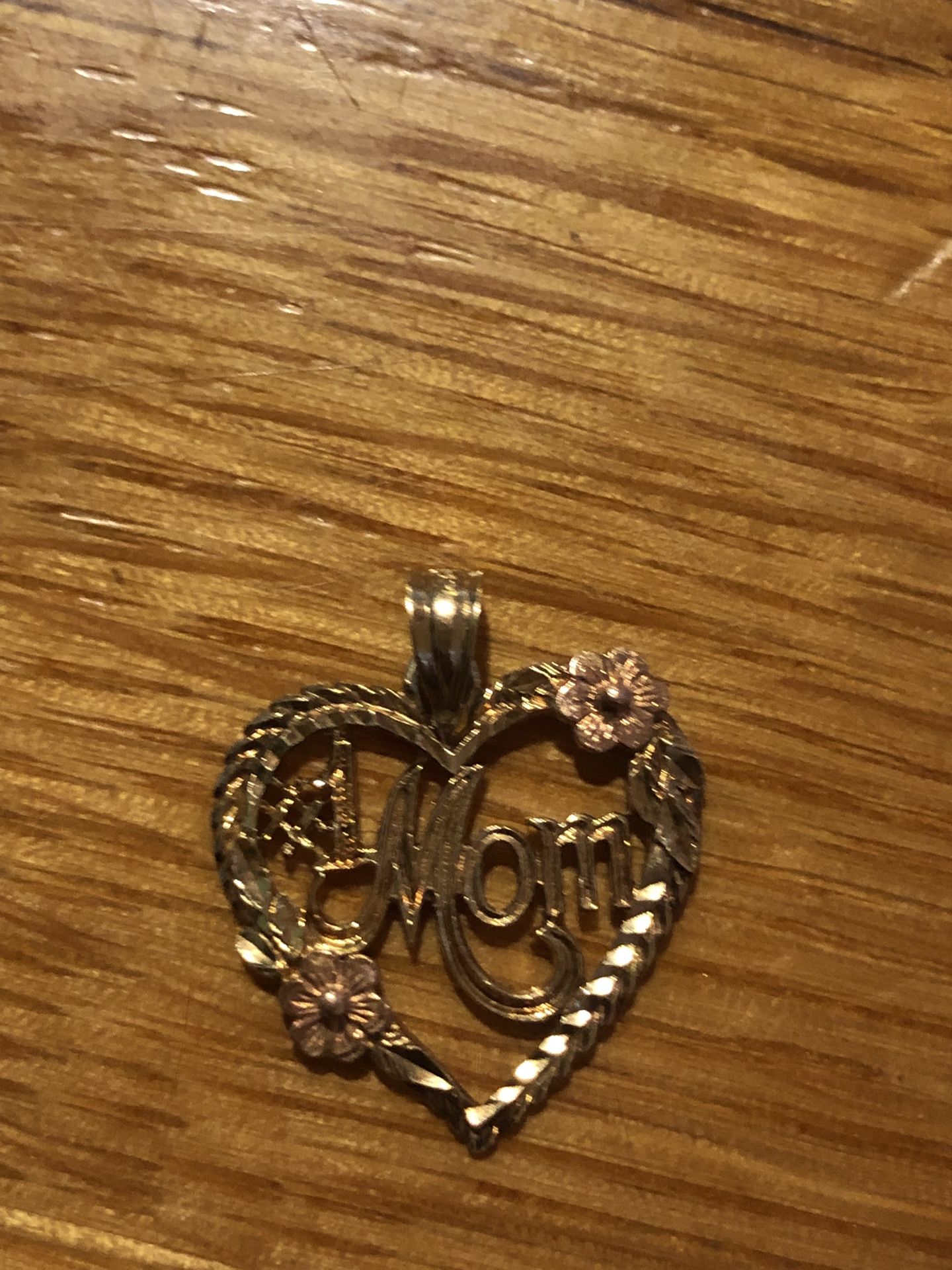 Mom 14 Kt Pendant And Ten Carat Mom Ring