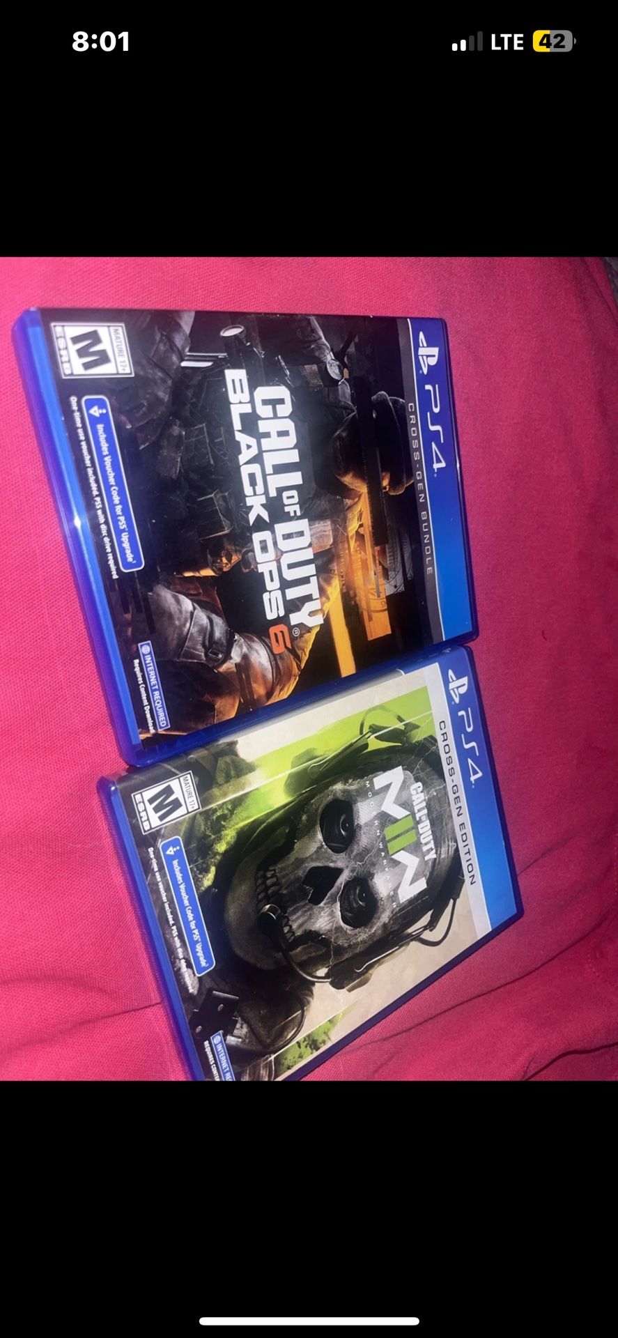 Call of Duty Black Ops 6 & Modern Warfare II PS4 PlayStation MINT PRISTINE CIB