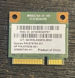 HP Pavilion 15 15-B023CL 802.11 Wireless Card 670036-001