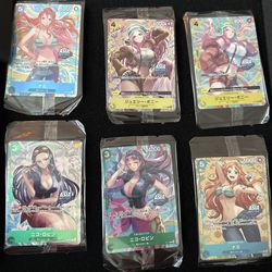One Piece TCG EXCLUSIVE Asia Mini Tin Vol 2 Set of All 6 Promo Foil Cards SEALED