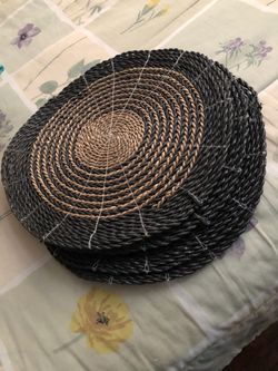 Round Woven Seagrass Placemats Set